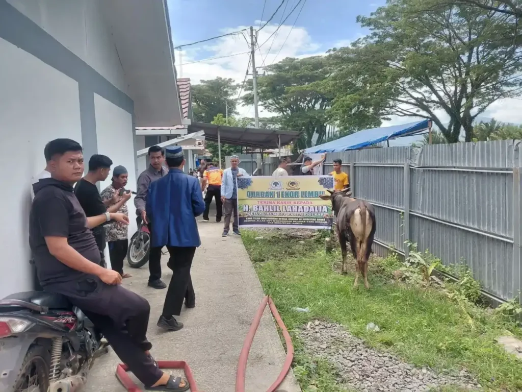 warga-huntara-lubuk-buaya-terima-bantuan-tiga-ekor-sapi-kurban