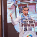 Menaker Yassierli dalam Rapat Kerja Nasional (Rakernas) Konfederasi Serikat Pekerja Indonesia (KSPI) 2026 di Jakarta, Selasa (23/6/2026). Foto : Humas Kemnaker