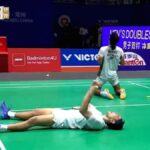 Seo Seung Jae dan Kim Won Ho bersiap bertanding di final ganda putra China Open 2026