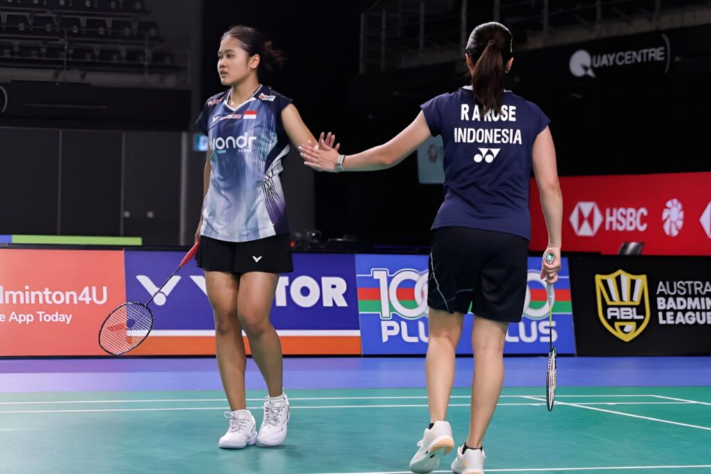 Rachel Allessya Rose dan Febi Setianingrum saat bertanding di babak pertama China Open 2026