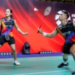 Pasangan ganda campuran Indonesia Amri Syahnawi dan Nita Violina Marwah saat bertanding di China Open 2026.