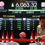Grafik pergerakan Indeks Harga Saham Gabungan (IHSG) di Bursa Efek Indonesia yang menunjukkan tren kenaikan