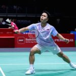 Anthony Sinisuka Ginting saat bertanding di lapangan bulu tangkis Taipei Open 2026