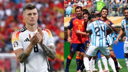 Toni Kroos saat memberikan komentar mengenai kemenangan Spanyol di Piala Dunia