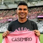 Casemiro saat diperkenalkan sebagai pemain baru Inter Miami dengan kontrak hingga 2027.
