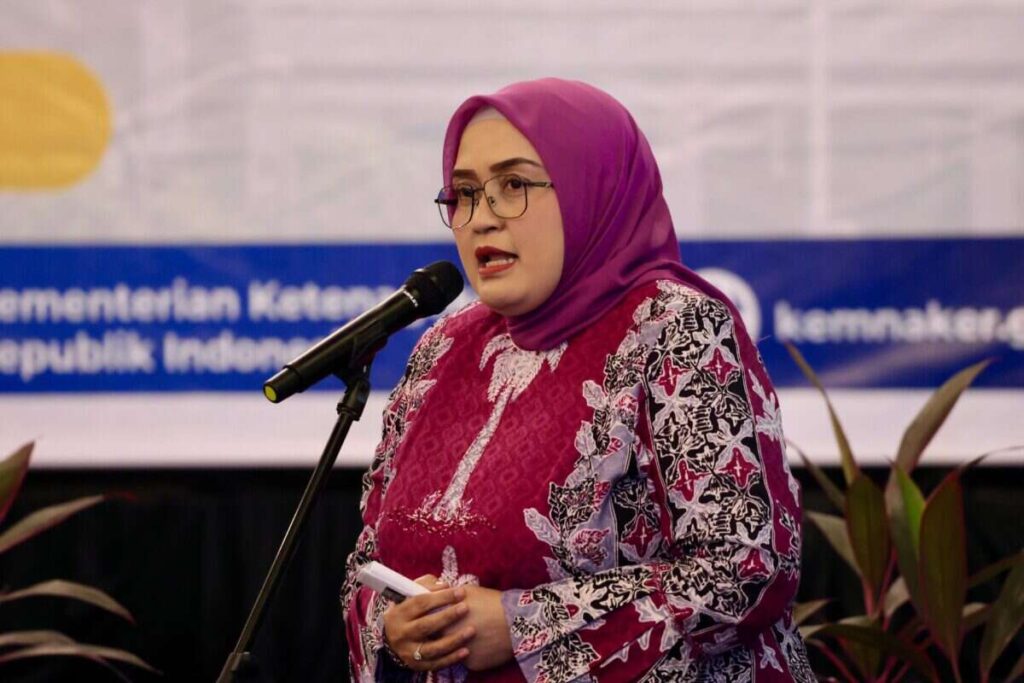 Direktur Jenderal Pembinaan Hubungan Industrial dan Jaminan Sosial (PHI dan Jamsos) Kemnaker Indah Anggoro Putri. Foto : Istimewa