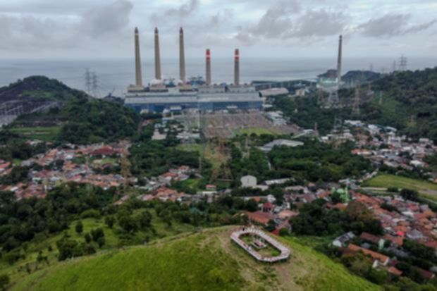 Lokasi proyek pembangunan PLTU Koto Ringin di Kabupaten Siak yang terbengkalai sejak tahun 2009.