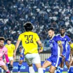 Pemain Persib Bandung merayakan kemenangan atas Tampines Rovers di Stadion Si Jalak Harupat