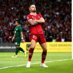 Gelandang Timnas Indonesia Marc Klok terlihat kecewa usai pertandingan melawan Singapura di Piala AFF 2026