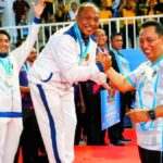 Kapolri memberikan sambutan saat penutupan turnamen bulu tangkis Kapolri Cup 2026 di Jakarta.