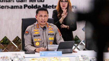 Konten kreator Muhammad Jannah atau Bigmo saat menjalani pemeriksaan terkait kasus promosi produk vape anak