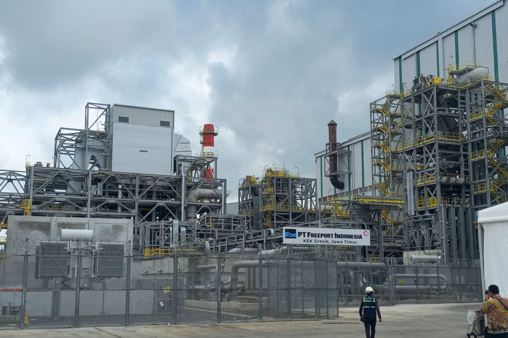 Pemandangan area pertambangan PT Freeport Indonesia di Grasberg, Papua Tengah.