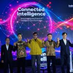 Representasi visual kolaborasi teknologi 5G dan kecerdasan buatan antara Indosat dan Huawei