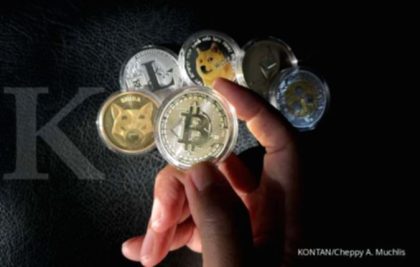 Grafik pertumbuhan pengguna aset kripto di Indonesia yang mencapai 22,69 juta orang