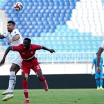 Para pemain Arema FC merayakan kemenangan 2-0 atas Deltras FC di Stadion Kanjuruhan.