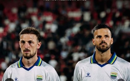 Para pemain Persib Bandung berlatih di Stadion Si Jalak Harupat jelang laga playoff ACL Two melawan Manila Digger.
