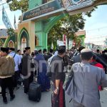 Menteri Agama Nasaruddin Umar saat tiba melalui pintu VVIP dalam acara Muktamar NU di Jombang.