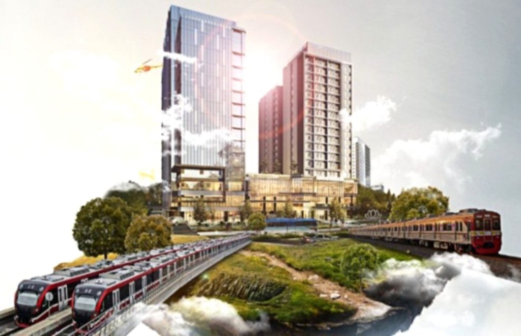 Pembangunan gedung hunian konsep Transit Oriented Development (TOD) di kawasan LRT City.