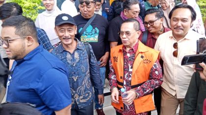 Bupati Pati nonaktif Sudewo saat menjalani persidangan kasus korupsi di Pengadilan Tipikor Semarang.