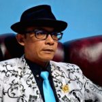 Ilham Wahyudi dari PB PGRI saat menyampaikan desakan penyetaraan aturan pengangkatan PPPK menjadi PNS bagi guru