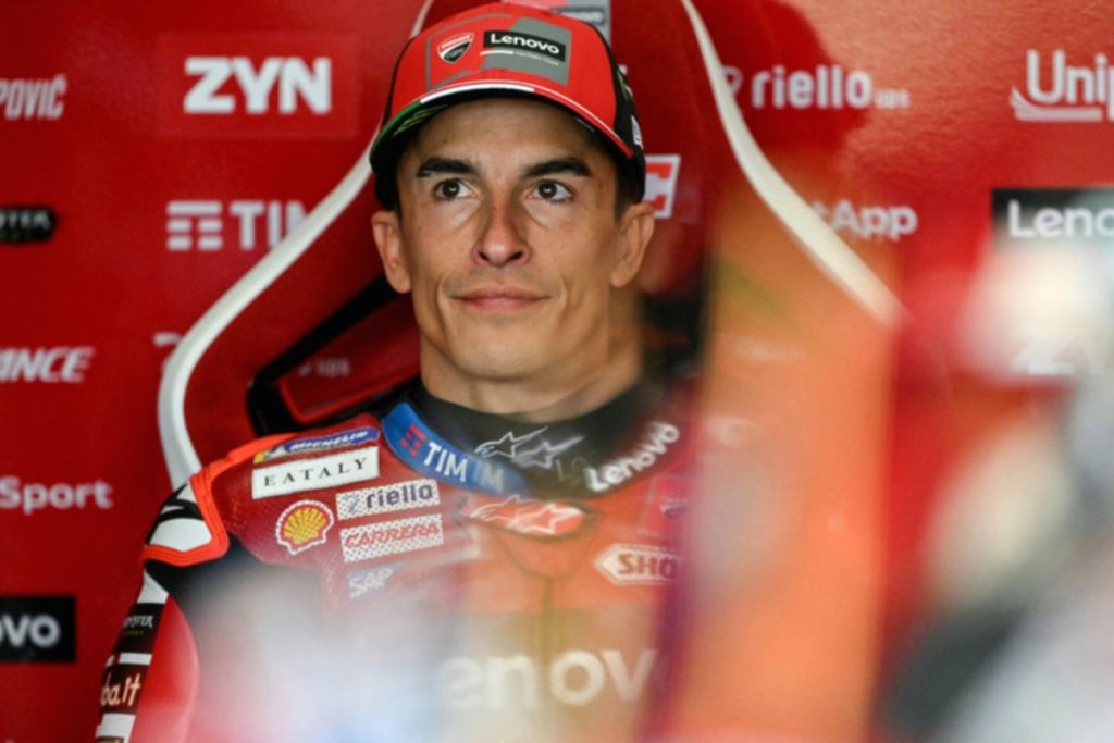 Marc Marquez saat memacu motor Ducati dalam balapan MotoGP 2026