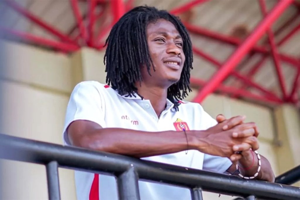 Najeeb Yakubu saat mengenakan seragam Persijap Jepara di lapangan hijau