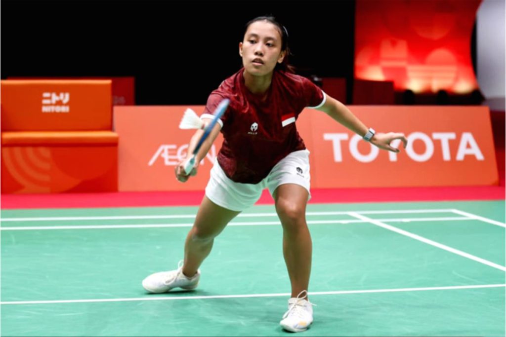 Tim bulu tangkis beregu putri Indonesia saat bertanding melawan China di semifinal Asian Games 2026