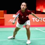 Tim bulu tangkis beregu putri Indonesia saat bertanding melawan China di semifinal Asian Games 2026
