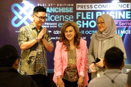 Suasana pameran waralaba Franchise & License Expo Indonesia (FLEI) Business Show 2026 di Jakarta.