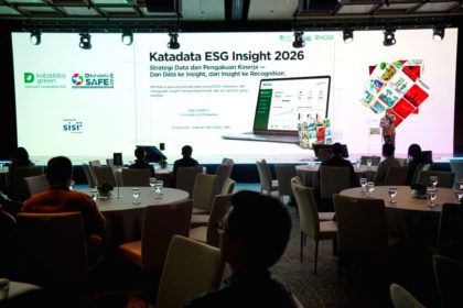 Suasana penganugerahan KESGI Award 2026 bagi perusahaan dengan kinerja ESG terbaik di Sudirman Hall, Jakarta.