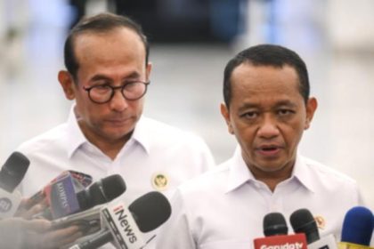 Menteri ESDM Bahlil Lahadalia memberikan keterangan pers terkait isu RKAB Bayan Resources di Tangerang.