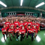 Ratusan pebulu tangkis muda mengikuti Audisi Umum PB Djarum 2026 di GOR Djarum, Kudus.
