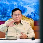 Presiden Prabowo Subianto memberikan apresiasi terhadap pidato politik Ketua Umum Partai Demokrat AHY di Jakarta.