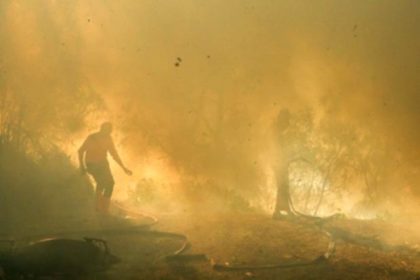 Tim gabungan melakukan operasi pemadaman dan pendinginan kebakaran hutan di kawasan TWA Kawah Ijen, Banyuwangi.