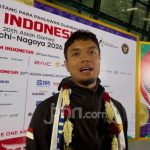 Kapten Timnas basket Indonesia Yudha Saputera saat memberikan pernyataan usai pertandingan Asian Games 2026.