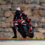 Marco Bezzecchi saat terjatuh dari motor Aprilia miliknya di Sirkuit Misano pada MotoGP San Marino 2026.