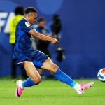 Kylian Mbappe merayakan gol saat bertanding di Piala Dunia