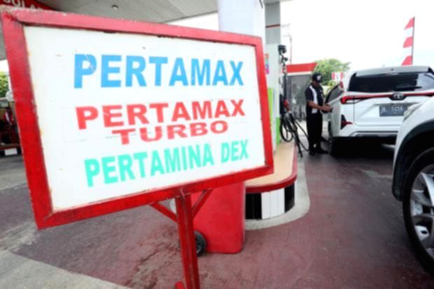 Suasana SPBU Pertamina yang melayani pengisian BBM bersubsidi bagi masyarakat.