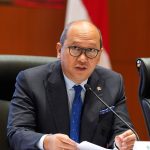 Kepala Danantara Rosan Roeslani saat memberikan keterangan terkait rencana pembentukan BUMN sektor tekstil
